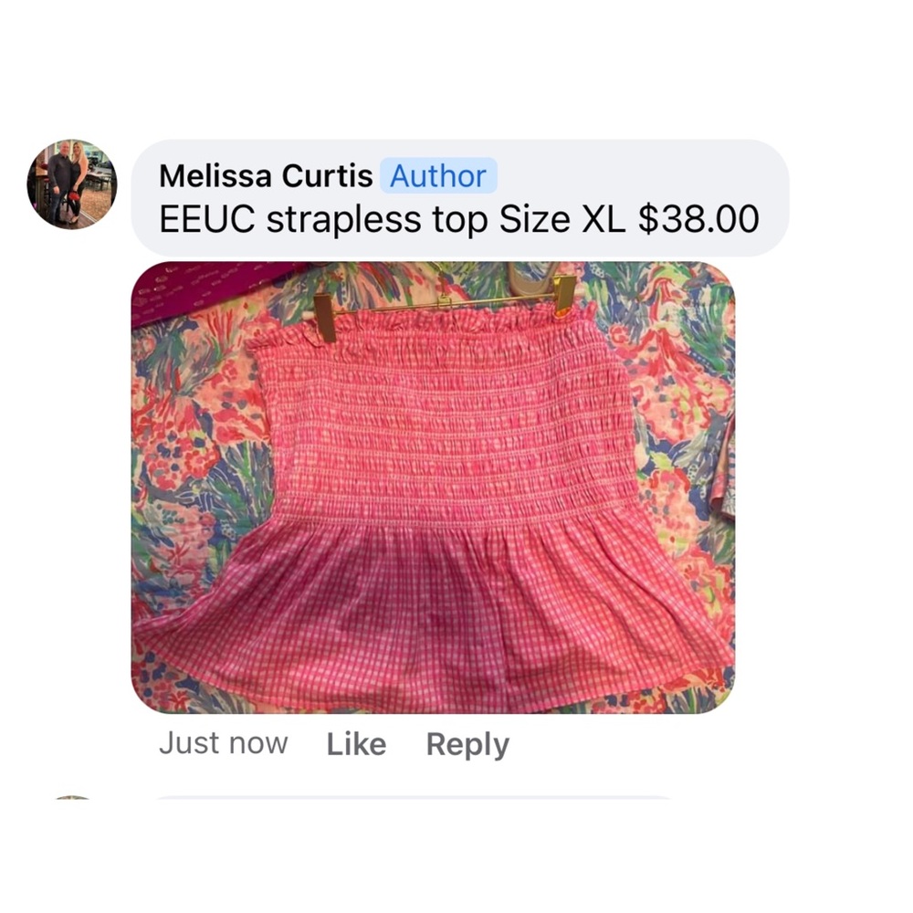 Lilly Pulitzer strapless top